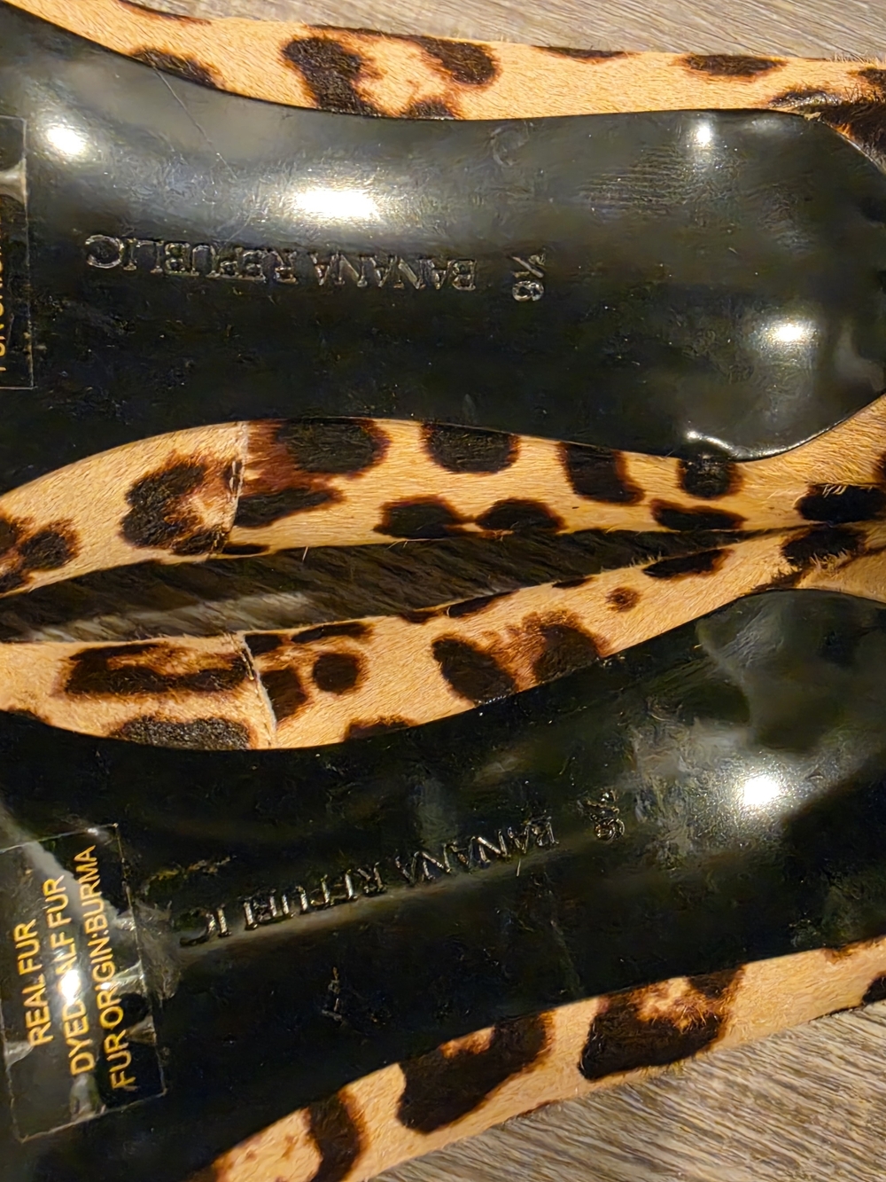 Banana Republic Leopard-Print Pointed Toe Pumps - Tan & Black - Picture 6 of 8